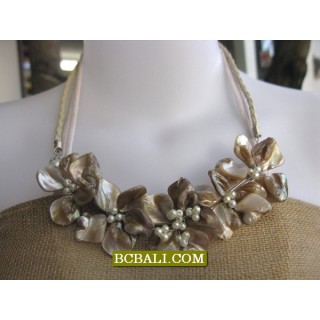 multi flowers necklaces shells nuged wholesale 